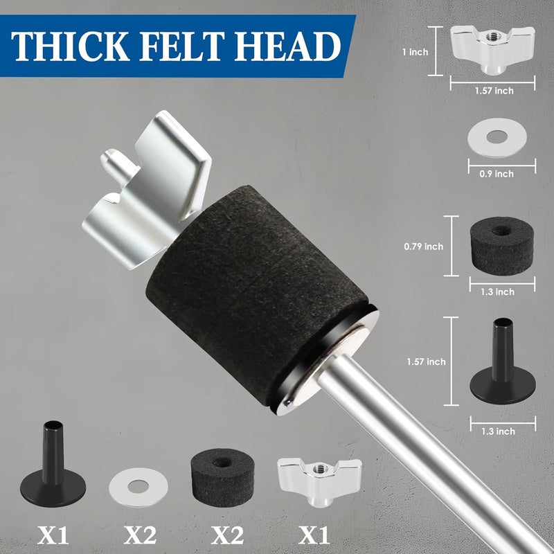 RANMING Boom Cymbal Stand Adjust High Straight and Boom Cymbal Stand 28 MM Pipe Diameter Cymbal Boom Stand Double Braced Legs with Rubber Feet Ride and Crash Cymbal Stands - Image 3